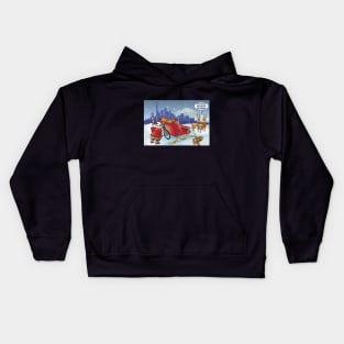 Santa's Bike Rack Kids Hoodie